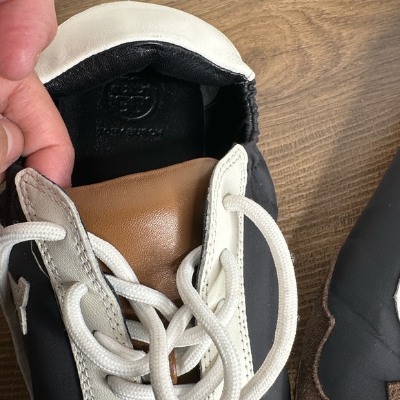 Tory Burch woman’s Sneakers in Black, White, and Brown - Picture 14 of 16